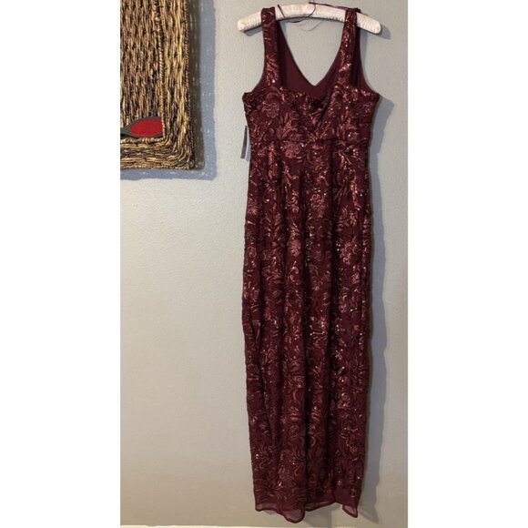 R & M Richards Dress 10P Merlot Wine Sequin Formal Prom Wedding Cruise Party NEW - Picture 13 of 13